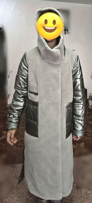 Зимнее пальто с овчиной