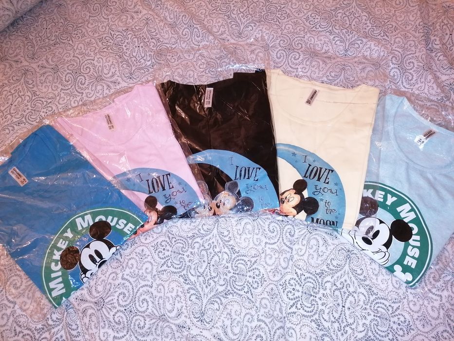 Vând tricouri noi mickey și Minnie dama copii mărimea S