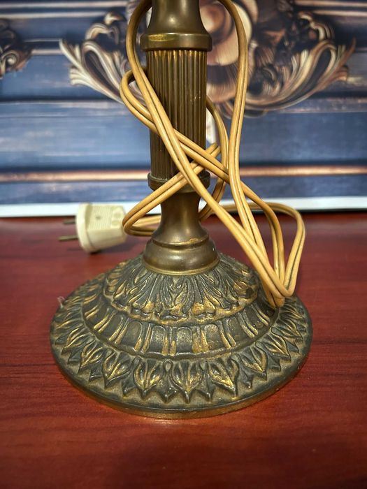 DN308 Lampa electrica 45 cm h 20 cm diametru opalina si 13cm d baza