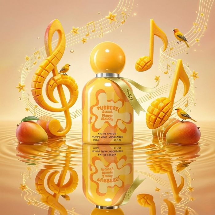 Детски парфюм с тропическо манго и ванилия Tubbees Sweet Mango Melody, 50 мл