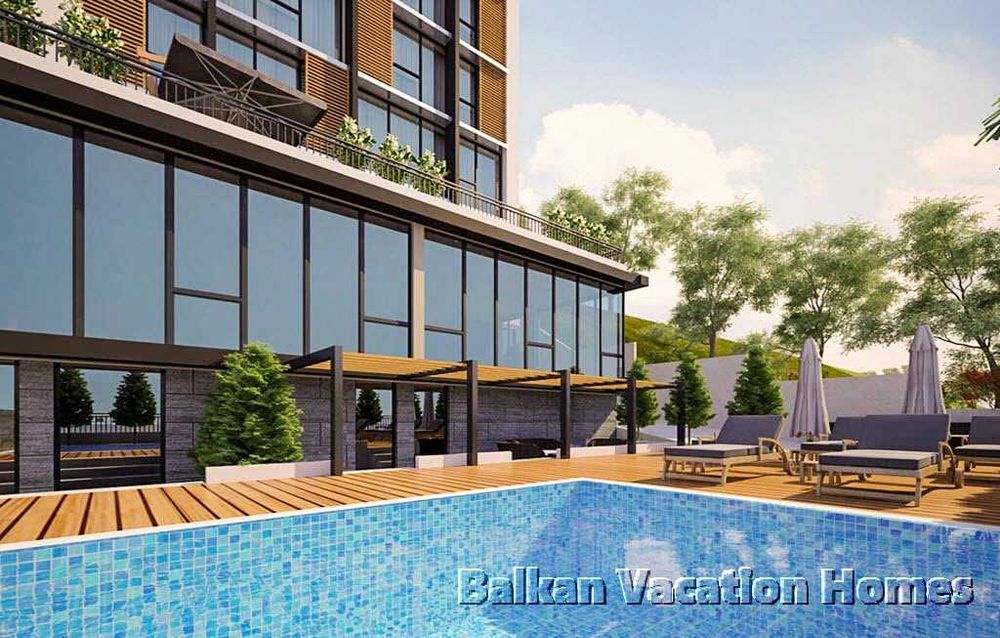 Spacious three-room luxurious apartment on the beach in Obzor