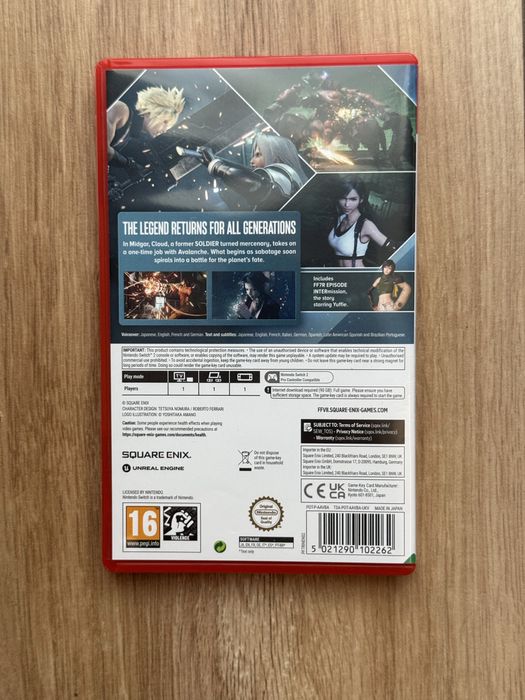 Final Fantasy Remake Integrade VII Switch2