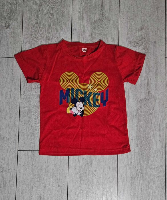Tricou rosu cu Mickey, marime 120 cm