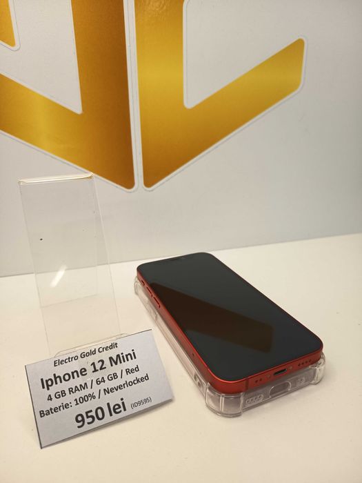 Iphone 12 Mini 64GB Red/Neverlocked/Baterie:100%/ca NOU! ID9595