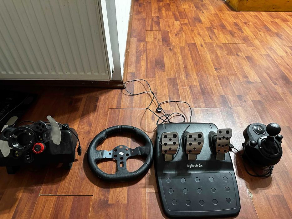 Volan logitech G29 + schimbator + adaptor volan aluminiu