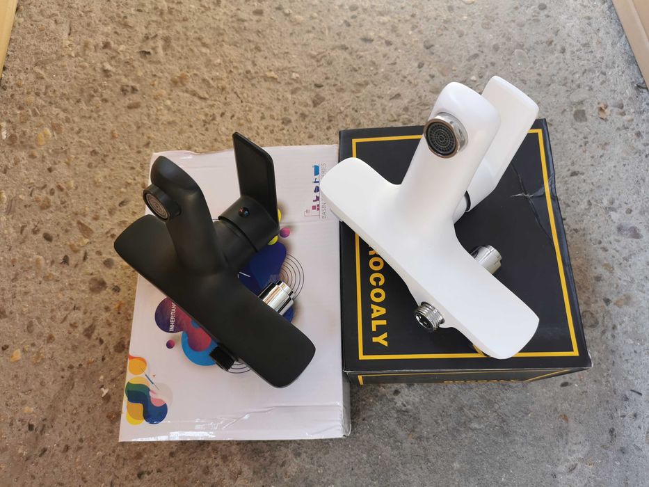 Смесител за душ Лукс - черен и бял мат