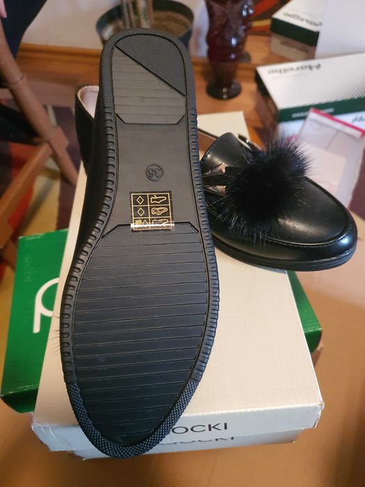 Pantofi mocasini dama negru 36 noi