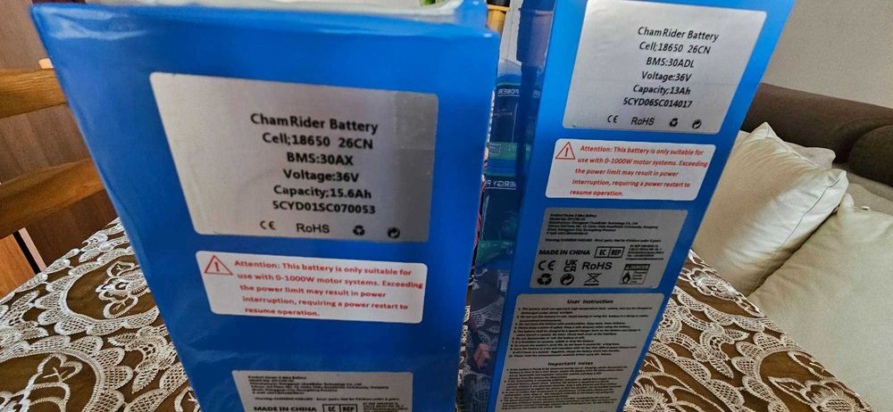 Литиеви батерии 36в-13амп/15,6 амп, ПРОМО!