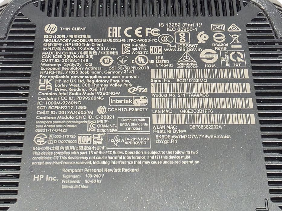 Мини-ПК HP t430 Thin Client