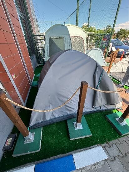 Cort de camping 3 locuri, Mh100 gri - No - produs resigilat Decathlon
