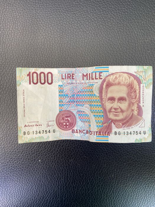 Bancnota veche 1000 lire