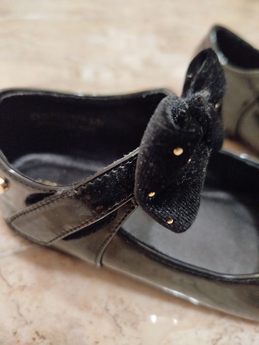 Детски елегантни черни обувки I love DeeZee