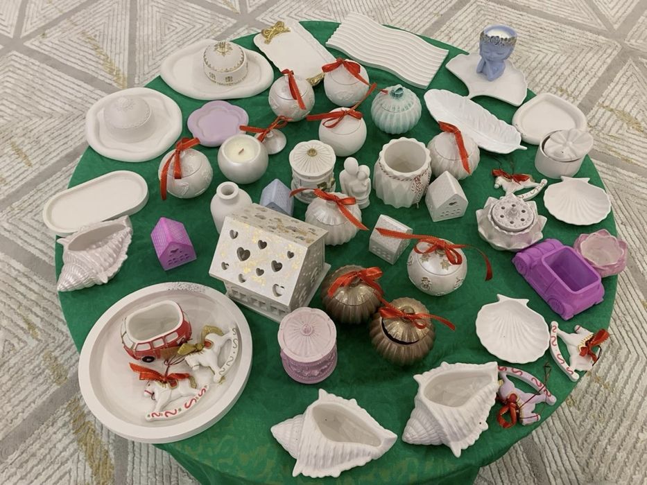 Молды, шкатулки, краски, гипс