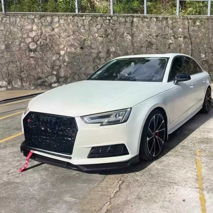 Lip Prelungire Extensie Bara Fata Audi A4 B9 Sline 17-19, Negru Lucios