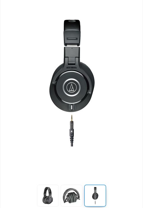 Casti audio tip Dj Audio-Technica ATH-M40x, sigilate, ocazie, transport inclus