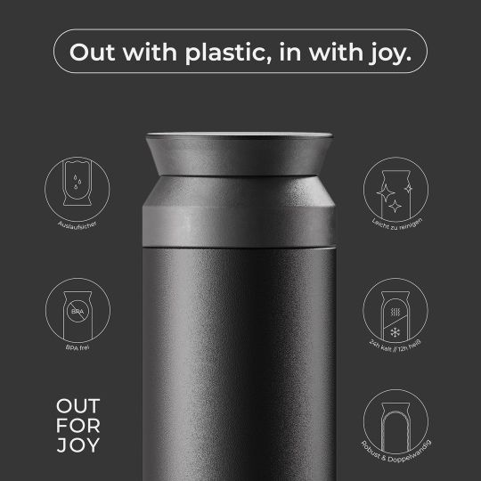 Termos cafea & ceai OUT FOR JOY, inox, 350ml