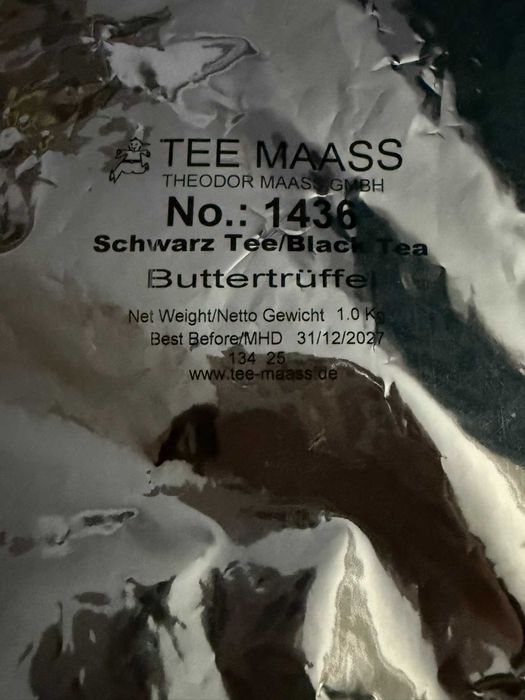 черен чай Маслени трюфели 1 кг Tee Maass Theodor Maass  Butter Truffle