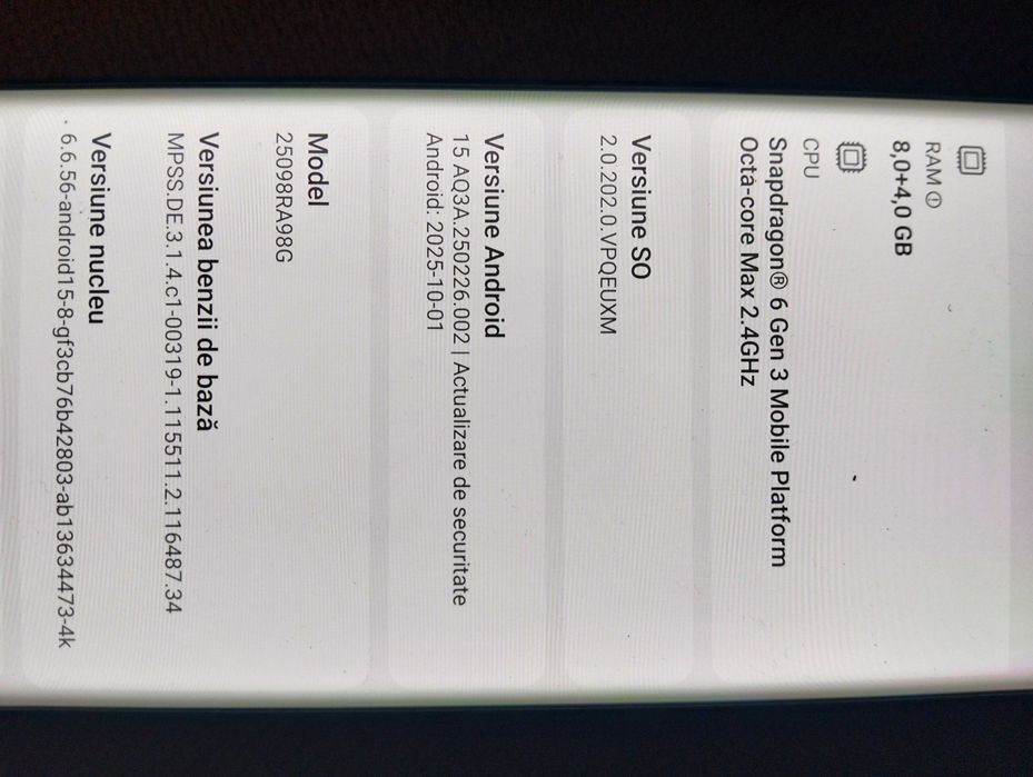 De vânzare Redmi note 15 G nou, nout