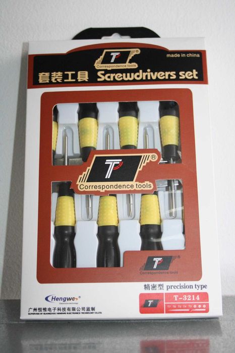 Комплект финни отверки Hengwc T-3214 за ремонт на телефони и др.