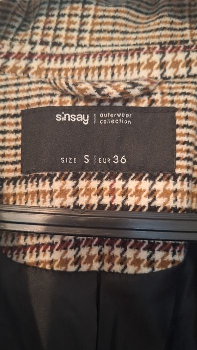 Palton de damă cadrilat