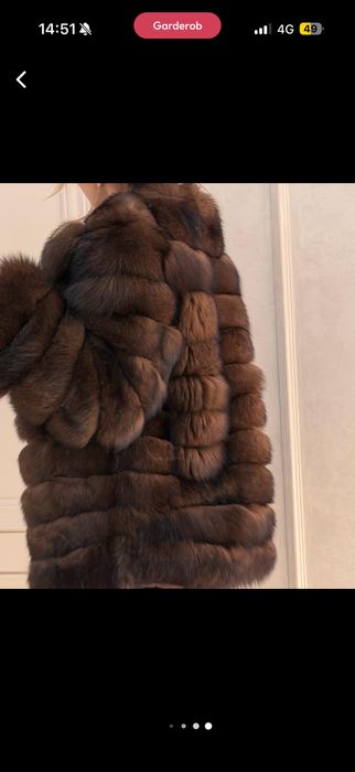 Шуба из натурального песца