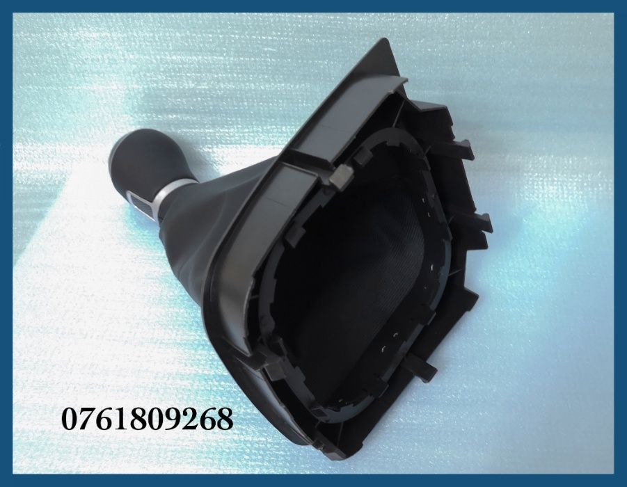 Manson schimbator + nuca PIELE + rama crom VW Eos Scirocco cu 5 trepte