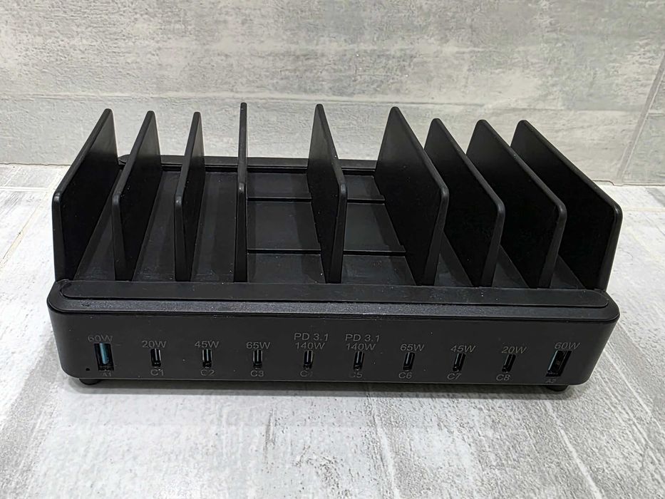 Зарядна станция за таблети, смартфони и лаптопи - Ueetop 600W USB Fast Charge 10-Port GaN Charging Station Laptop Tablet