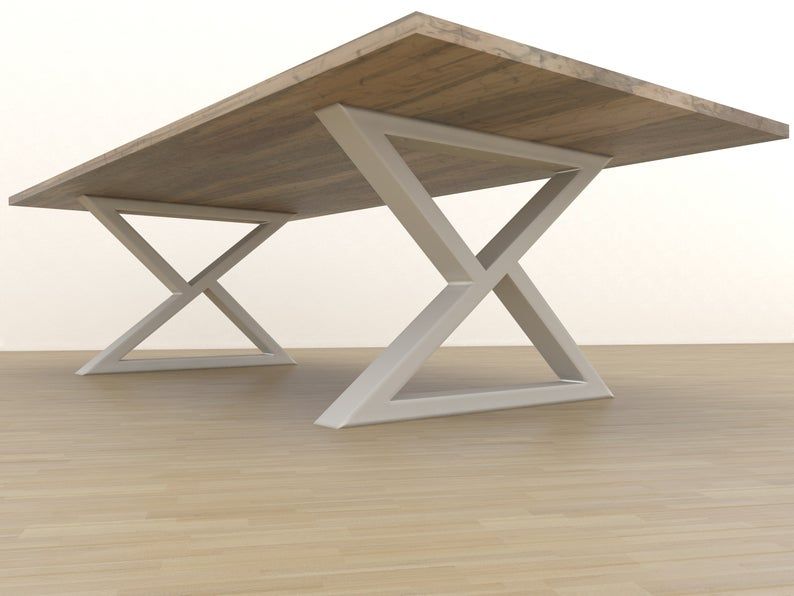 Set 2 picioare metalice model Z(masa terasa, living, bucatarie, cafea)