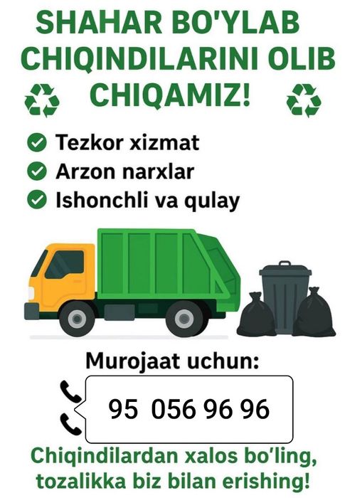 Musor olib ketish hizmati musur musir olib ketamiz