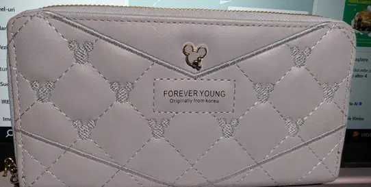 Portofel cu Broderie, Pentru Dama, Cu Fermoar Forever Young