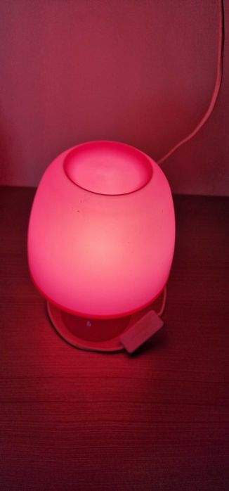 Розова настолна лампа IKEA LAMPAN с LED крушка