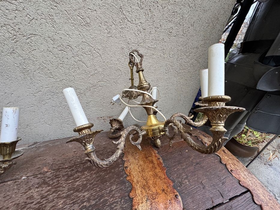 Антични Месинг аплици,свещници  и полилеи