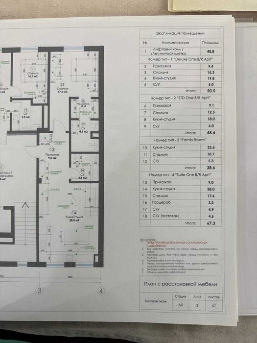 Апартамент 67 м² в центре  (Посольство Великобритании  и  Индонезии)