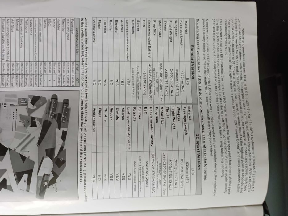 Р/У авиамодель самолета СУ-35
