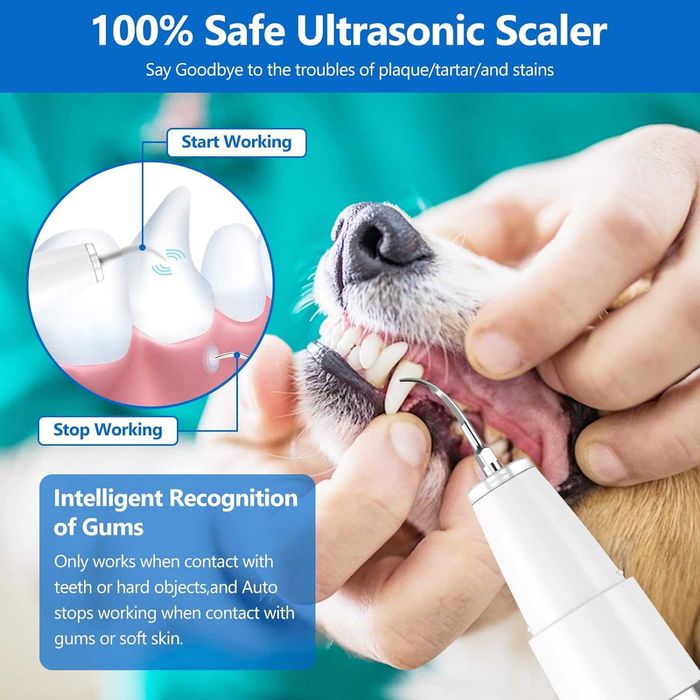 Ni-SHEN комплект за почистване на кучешки зъби, за кучета и котки(бял)