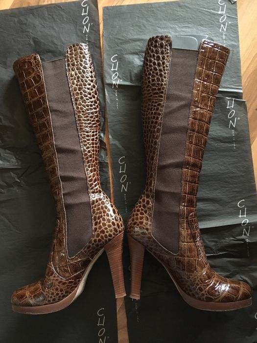 Cizme de piele CHON, marimea 38