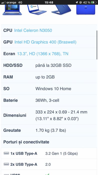 Toate HP Stream 13 (13-c100) configurații