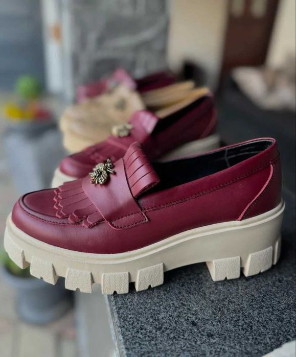 Pantofi dama mocasini din piele naturala