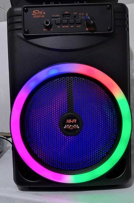 Караоке тонколона ZQS - 8146 с микрофон и светлинни ефекти, 8 инча