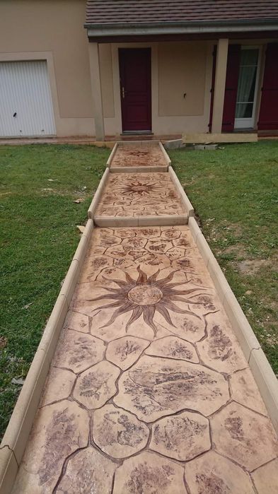 Beton amprentat dezactivat