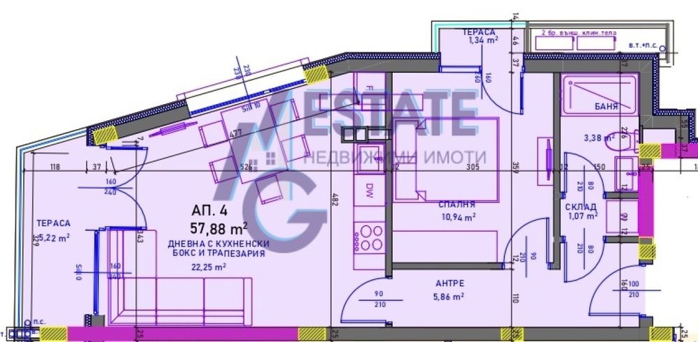 Продава се Двустаен апартамент в Бургас, Сарафово - 70 кв.м за 1020 €/кв.м - Снимка #2