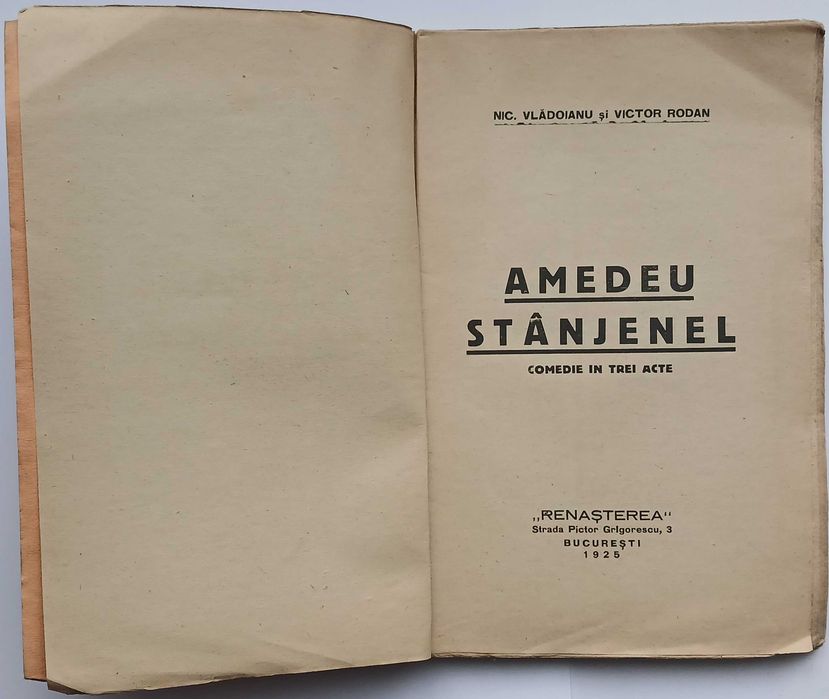 „Amedeu Stânjenel”, de Nic. Vlădoianu și Victor Rodan, 1925