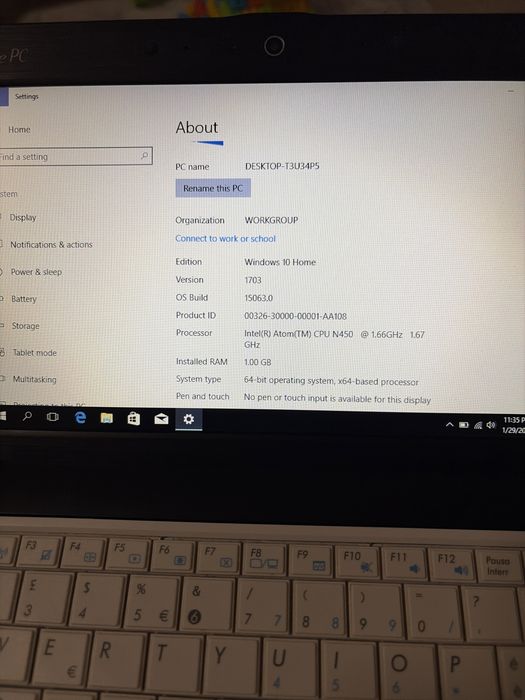 Vand laptop Asus Eee PC 1001PX