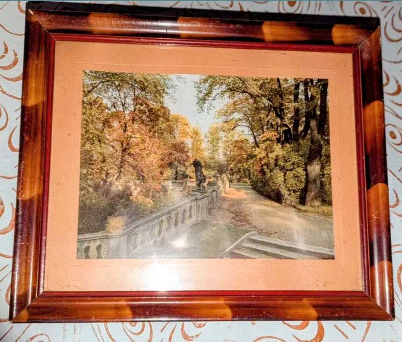 Icoană veche – cromolitografie litografie color, ramă aurită original