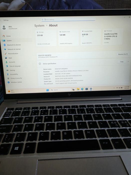 Vand laptop Hp 830 G7 touch screen