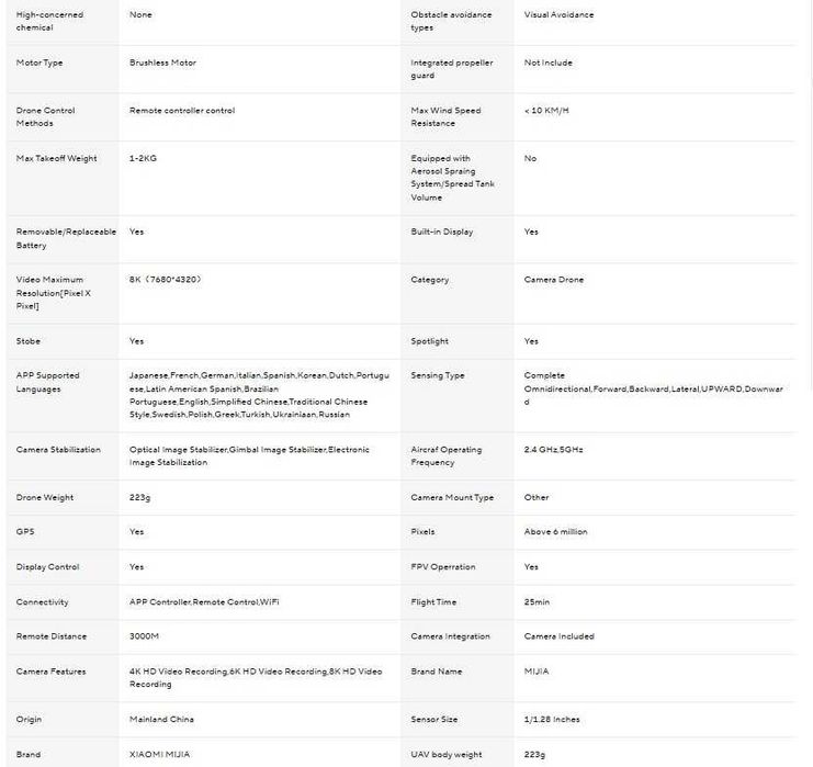 Дрон - Mijia XT606 4К със Screen control дистанционно