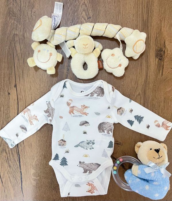 Бебешко боди с дълъг ръкав 0-3 месеца