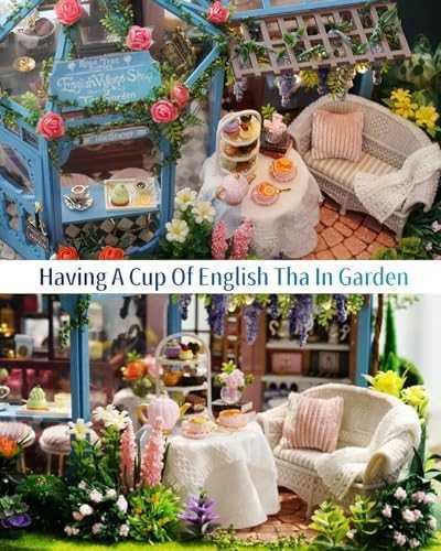 Нова DIY Мини куклена къща за сглобяване с мебели, светлини и музика