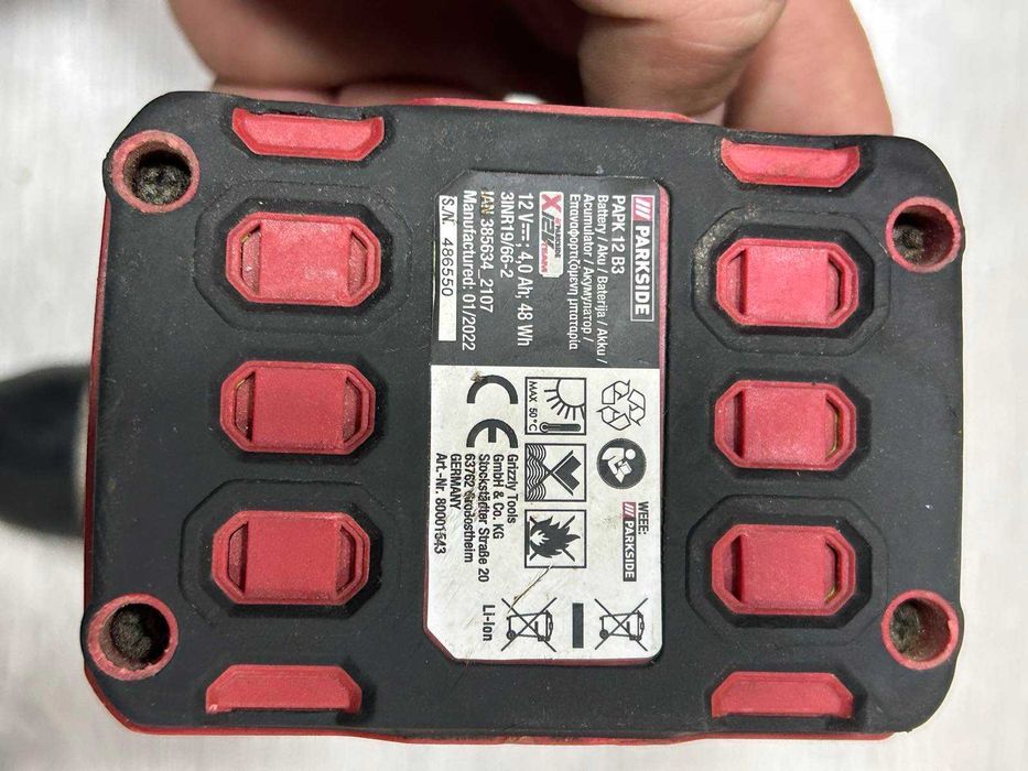 Винтоверт  Parkside Performance PBSPA 12 B2 с 3 батерии 4ah