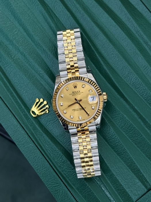 Rolex Date-Just Diamond 31mm Champagne Dial Cal 2236